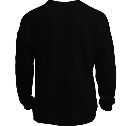 3D світшот з чорною трояндою (вид ззаду)