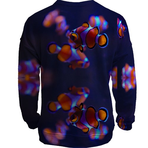 3D світшот з рибками клоунами (вид ззаду)