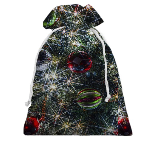 3D Подарунковий мішечок з освітленими гірляндами (вид ззаду)