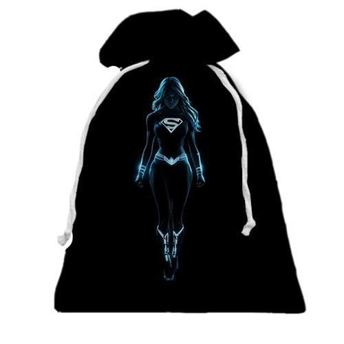 3D Подарунковий мішечок Super Woman Neon (вид спереду)