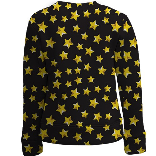 Детский 3D свитшот со звездами (вид сзади)