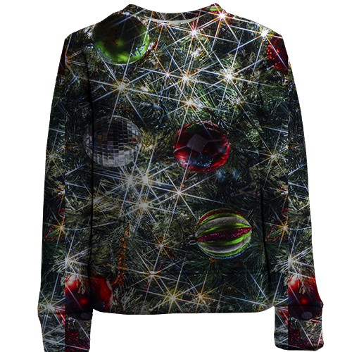 Дитячий 3D світшот з освітленими гірляндами (вид спереду)