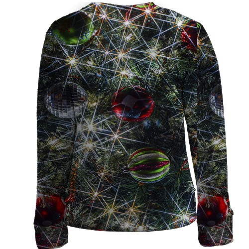 Дитячий 3D світшот з освітленими гірляндами (вид ззаду)