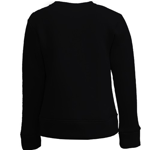 Дитячий 3D світшот з чорною трояндою (вид ззаду)