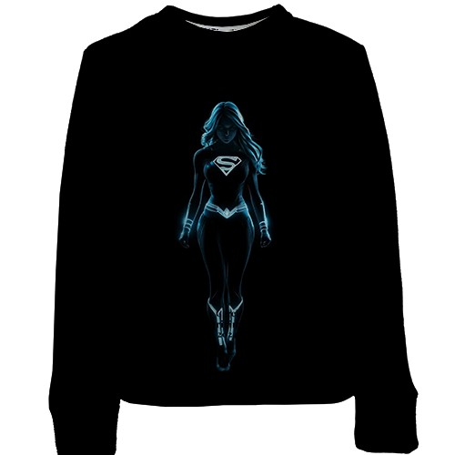Детский 3D свитшот Super Woman Neon (вид спереди)