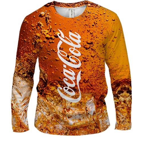 Чоловічий 3D лонгслів Coca Cola (вид спереду)
