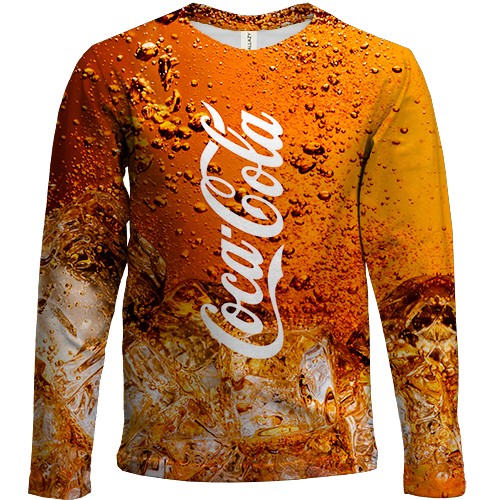 Детский 3D лонгслив Coca Cola (вид спереди)