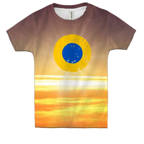 Детская 3D футболка Ukrainian air force (вид спереди)