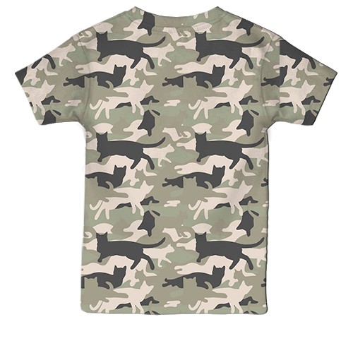 Дитяча 3D футболка Сокіл зі змією (Котофляж) (вид ззаду)