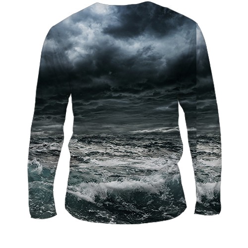 Чоловічий 3D лонгслів Морська піхота (вид ззаду)