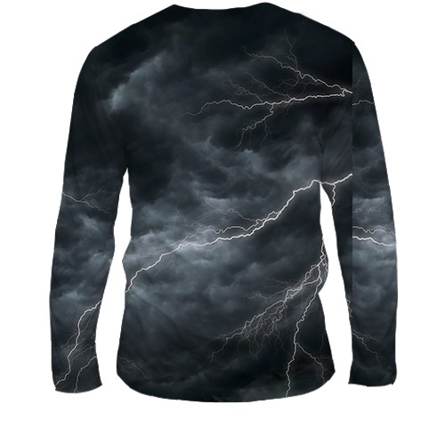 Мужской 3D лонгслив ГУР Украины (вид сзади)