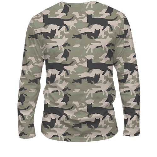 Чоловічий 3D лонгслів Сокіл зі змією (Котофляж) (вид ззаду)