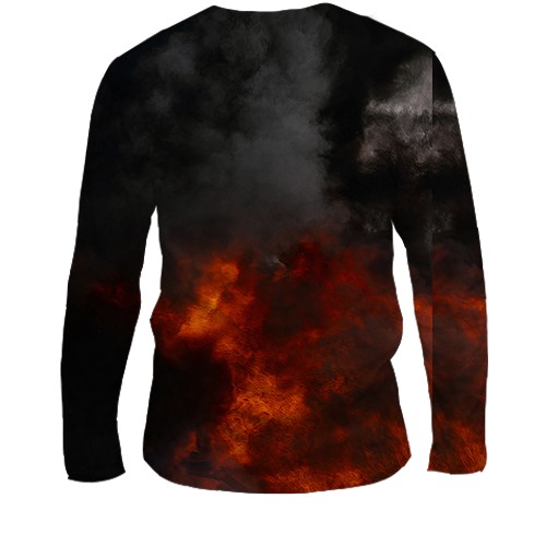 Чоловічий 3D лонгслів Сапер - без права на помилку (вид ззаду)