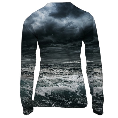 Женский 3D лонгслив Морская пехота (вид сзади)