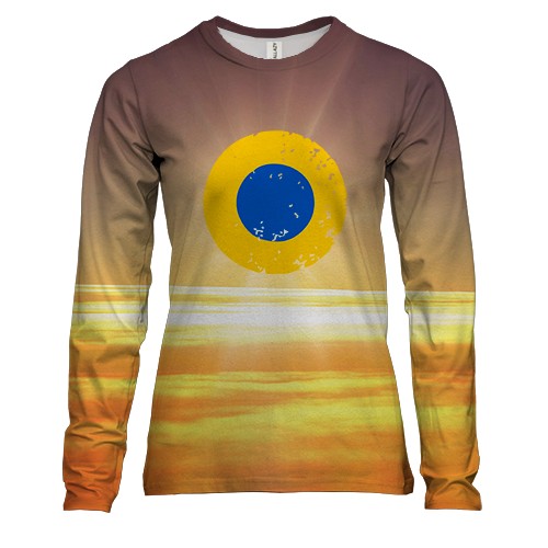 Жіночий 3D лонгслів Ukrainian air force (вид спереду)