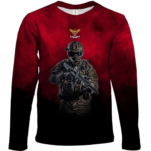 Дитячий 3D лонгслів ДШВ (вид спереду)