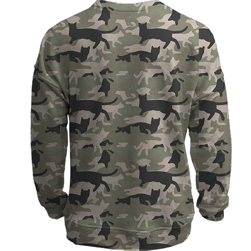 3D світшот Сокіл зі змією (Котофляж) (вид ззаду)