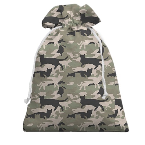3D Подарунковий мішечок Сокіл зі змією (Котофляж) (вид ззаду)