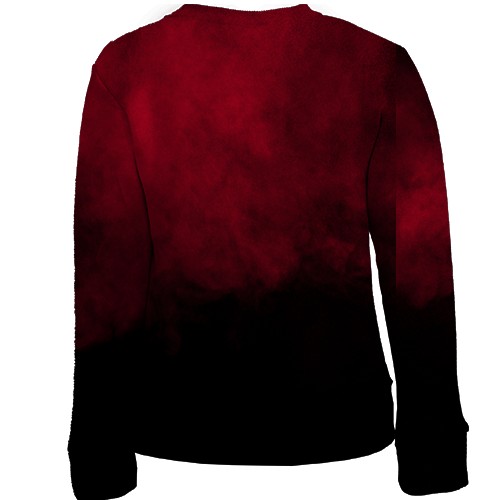 Дитячий 3D світшот з червоно-чорним димом (вид ззаду)