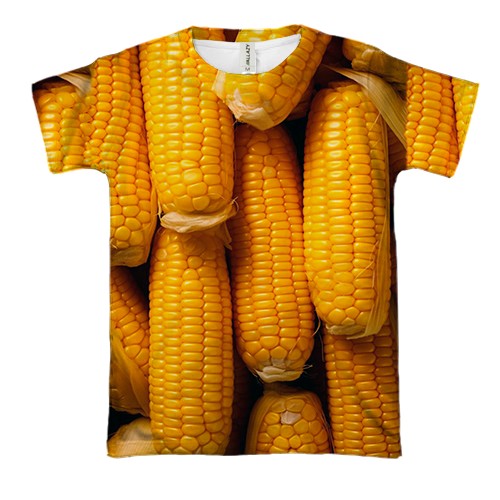 3D футболка Кукурудза, качани (вид спереду)