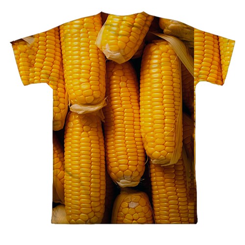 3D футболка Кукурудза, качани (вид ззаду)