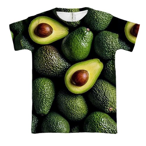 3D футболка Авокадо (вид спереди)