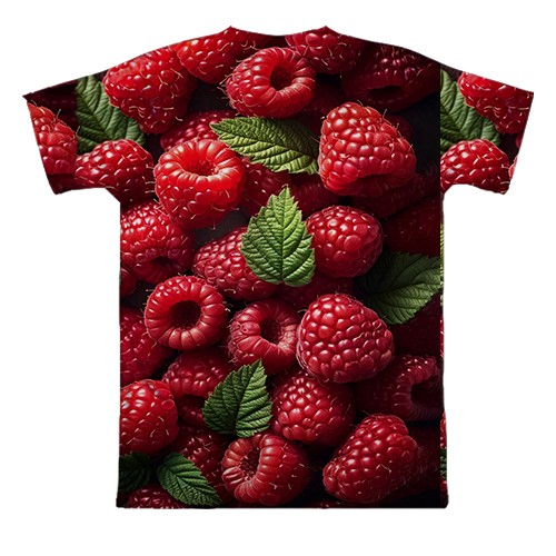 3D футболка Малина (вид ззаду)