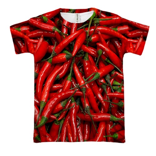 3D футболка Перець Чилі (вид спереду)