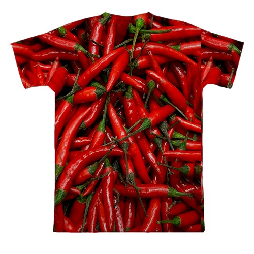 3D футболка Перець Чилі (вид ззаду)