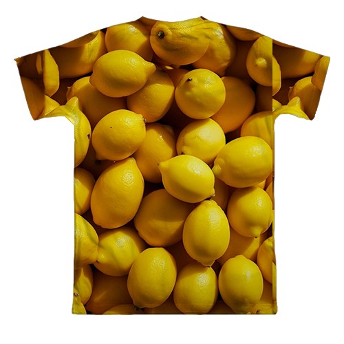 3D футболка Лимон (вид ззаду)