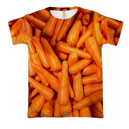 3D футболка Морковь (вид спереди)