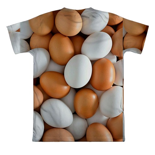 3D футболка Яйця курячі (вид ззаду)