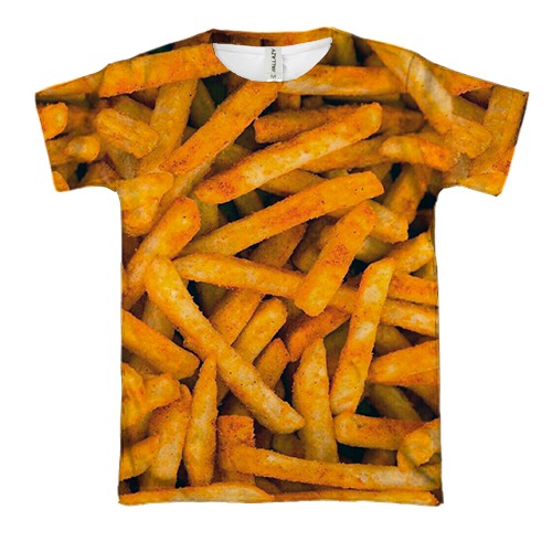 3D футболка Картошка Фри (вид спереди)