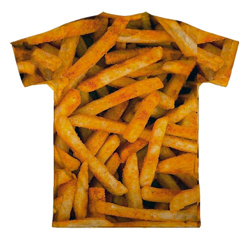 3D футболка Картошка Фри (вид сзади)