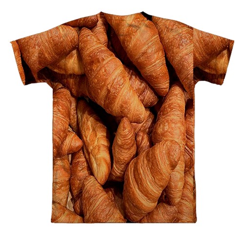 3D футболка Круассаны (вид сзади)