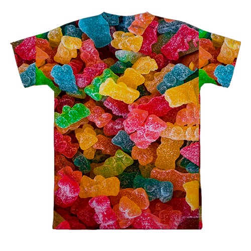 3D футболка Желейні ведмедики (вид ззаду)