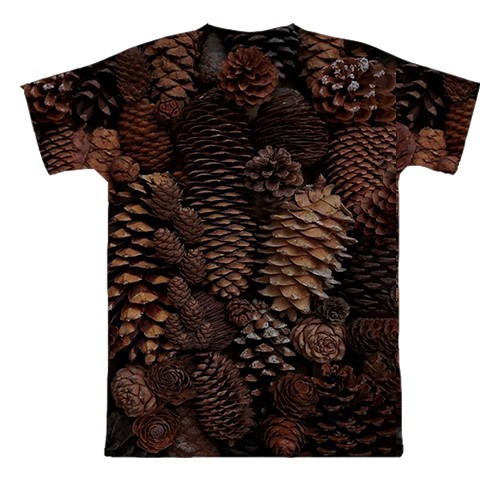 3D футболка Ялинові шишки (вид ззаду)