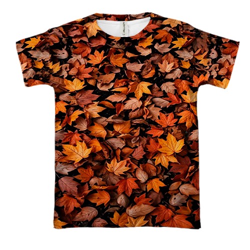 3D футболка Осенние листья (вид спереди)