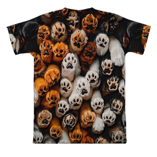 3D футболка Лапки (вид сзади)