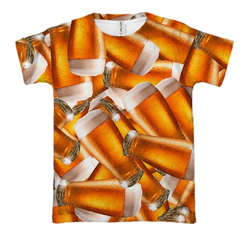 3D футболка Пивний келих (вид спереду)