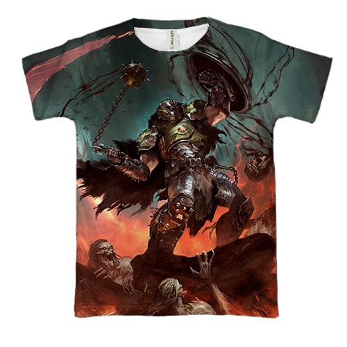 3D футболка DOOM "The Dark Ages" (вид спереду)