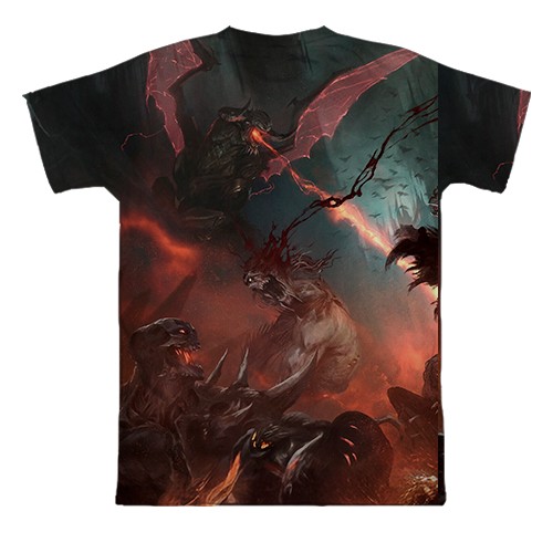 3D футболка DOOM "The Dark Ages" (вид ззаду)