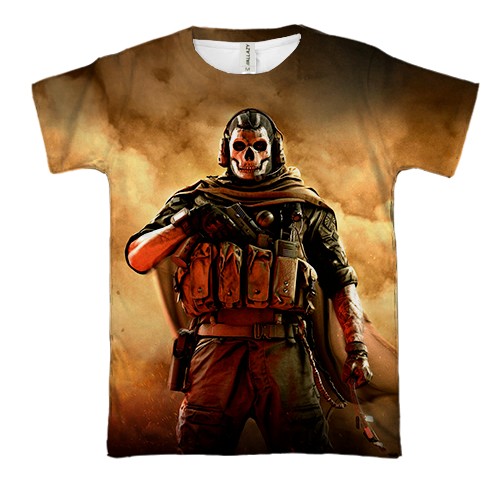 3D футболка Ghost - CoD (вид спереду)