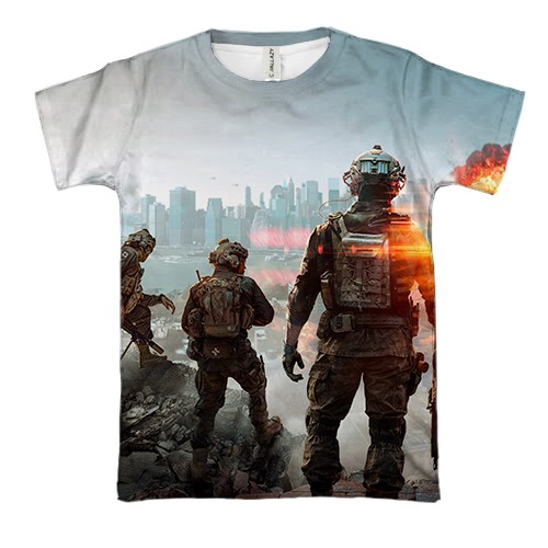 3D футболка Battlefield 6 (вид спереди)