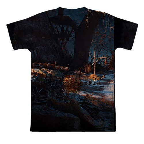 3D футболка The Witcher IV Scenery (вид сзади)