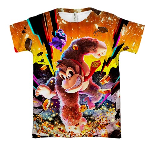 3D футболка Donkey Kong Bananza (вид спереду)