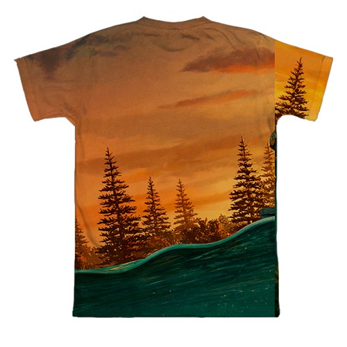 3D футболка Fallout 76 - Gone Fission (вид сзади)