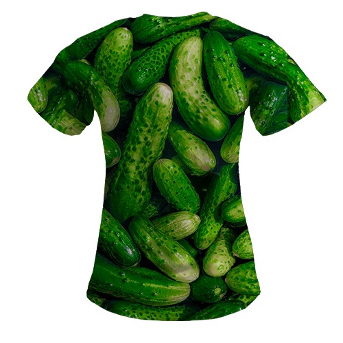 Жіноча 3D футболка Огірки (вид ззаду)