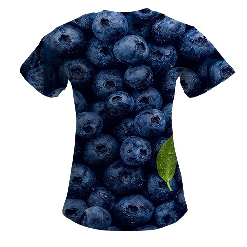 Женская 3D футболка Черника (вид сзади)