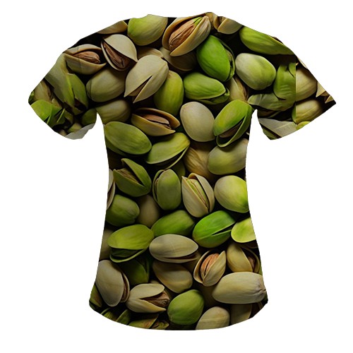 Женская 3D футболка Фисташка (вид сзади)